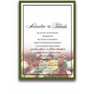   125 Rectangular Wedding Invitations   Spring Bouquet: Office Products