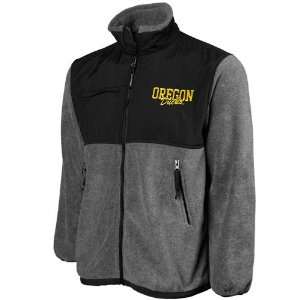  NCAA Oregon Ducks Youth Black Gray Beacon Full Zip Jacket 