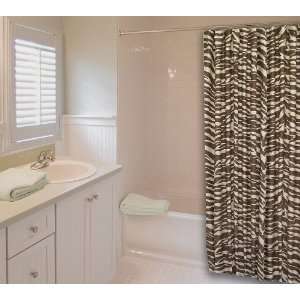  In Style Wild Zebra Shower Curtain, Brown: Home & Kitchen