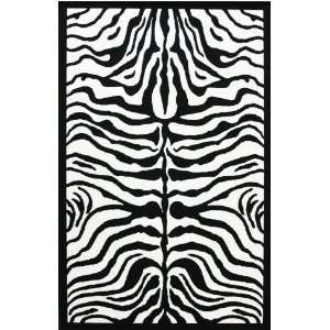   Children Fun Area Rugs Black 4 5 x 6 9 Zebra: Furniture & Decor