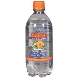 Clear Choice Golden Peach Sparkling Water   12 Pack:  