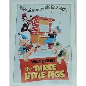  DISNEY THE THREE LITTLE PIGS MINI POSTER: Everything Else