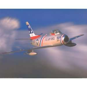  USAF F 86 Sabre Jet   Photography Poster   16 x 20: Home 