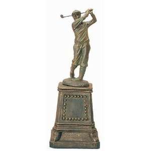  Bronzed Golfer Sculpture: Home & Kitchen