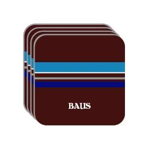 Personal Name Gift   BAUS Set of 4 Mini Mousepad Coasters (blue 