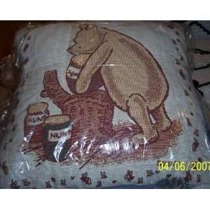 Classic Pooh Honey 18 Tapestry Throw Pillow:  Home 