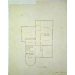  House with an L shaped piazza,Chamber,ground   floor plans 