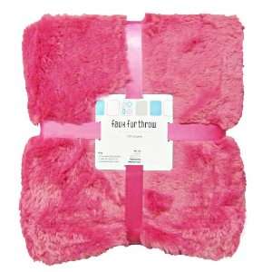 Faux Fur Throw Blanket   Pink:  Home & Kitchen