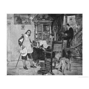  Oliver Cromwell Visits Milton Giclee Poster Print by David 