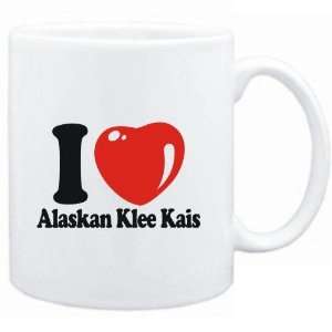    Mug White  I LOVE Alaskan Klee Kais  Dogs