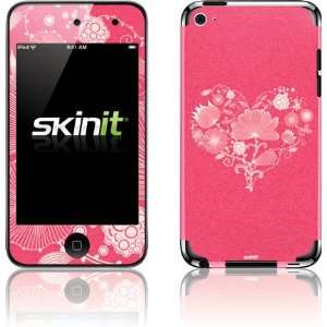  Skinit Flowery Pink Heart Vinyl Skin for iPod Touch (4th 
