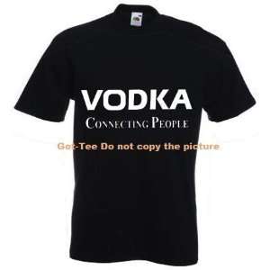  VODKA Connecting People shirt Funny T Shirt Tee XL Black 
