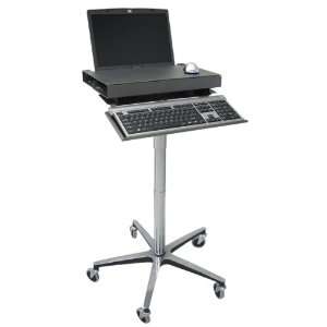 Omnimed Security Laptop Stand with Dual Locks and Adjustable Work 