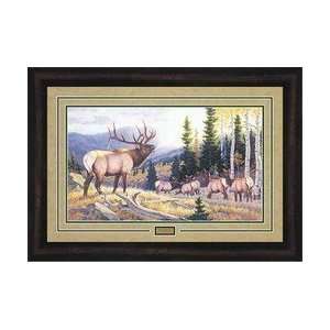  Blowin Off Steam   Elk Framed Print: Home & Kitchen