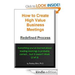  High Value Business Meetings   Redefined Process (How to Create High 