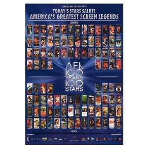  AFIs 100 Years 100 stars Original Movie Poster, 27 x 40 