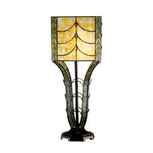  Dale Tiffany Calver 2 Light Table Lamp TT101006: Home 