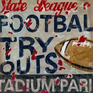    Oopsy daisy Football Tryouts Wall Art 14x14: Home & Kitchen