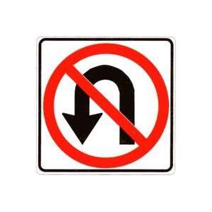  Metal traffic Sign: No U Turn (with symbol): Office 