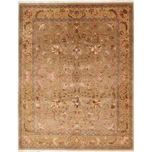  80 x 103 Beige Hand Knotted Wool Agra Rug: Home 