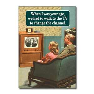  Walk to TV Funny Happy Birthday Greeting Card Office 