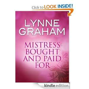 Mistress Bought and Paid For: Lynne Graham:  Kindle Store
