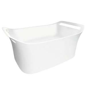   Wall Mounted Rectangular Vessel Sink in White 11435: Home Improvement
