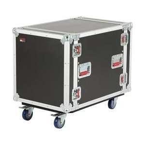   Rack Case with Wheels Black 12 Space (Black 12 Space): Musical