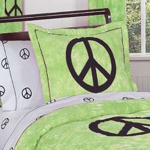  Peace Sign Green Standard Sham: Home & Kitchen