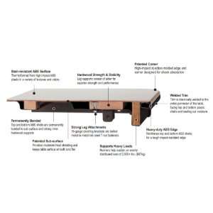   30 X 48 (76cm x 122cm) Rectangular Folding Leg Table: Home & Kitchen