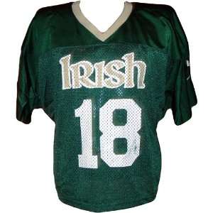  Notre Dame #18 Game Used 2006 07 Green Lacrosse Jersey 