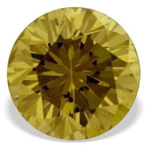  0.18 Carat Canary Yellow Round Real Loose Diamond: Jewelry