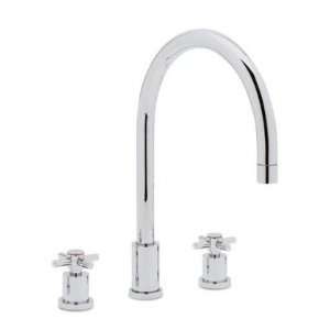  Double Cross Handle Cast Spout Kitchen Faucet with 9 1/2 