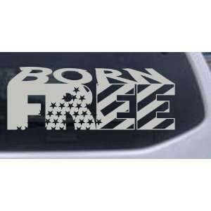  Born Free Car Window Wall Laptop Decal Sticker    Silver 