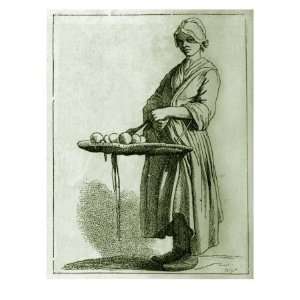   seller in 18th century Paris, France Giclee Poster Print by . ., 12x16