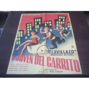 Original Mexican Movie Poster El Joven Del Carrito Clavillazo Maricruz 