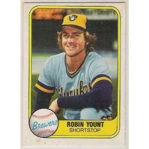  1981 Fleer # 511 Robin Yount Milwaukee Brewers Baseball 