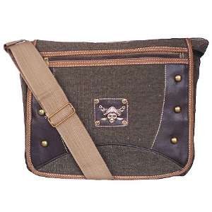  Military Style Canvas Messenger Bag Crossbody Bookbag Grey 