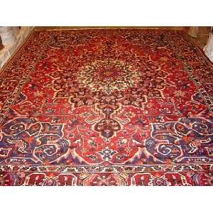   10x13 Hand Knotted Bakhtiari Persian Rug   101x1310: Home & Kitchen