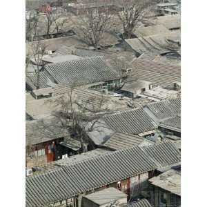  Beijing, Dongcheng District, Rooftop View of Traditional 