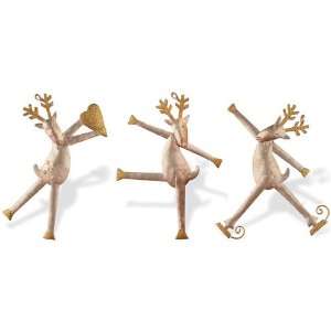  Sparkly Reindeer Ornaments   Set of 3: Home & Kitchen