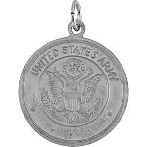  St. Christopher Army Medal 18mm & Chain   Sterling Silver 