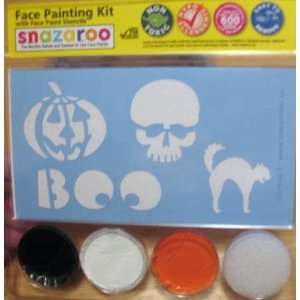   Skull, Pumpkin, Cat Face Paint Kit with Stencils: Toys & Games