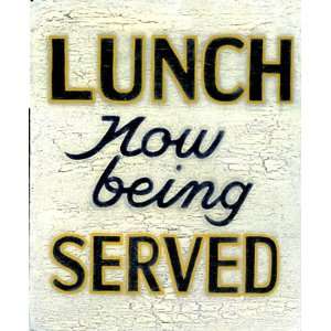   Sign   Lunch Now Being Served   Distressed Wood Signs: Home & Kitchen
