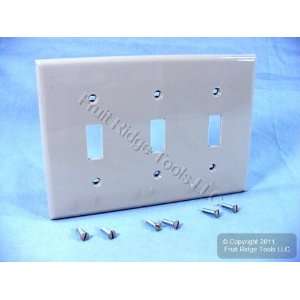 10 Leviton Unbreakable Gray 3 Gang Switch Cover Wall Plates 