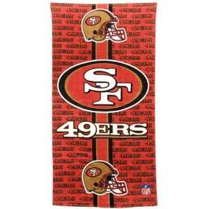  San Francisco 49ers 30 x 60 Cardinal Beach Towel: Sports 