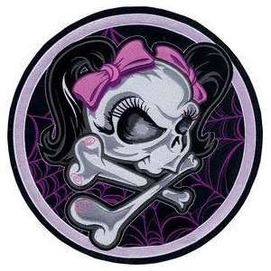  Lethal Threat Girl Skull Web Embroidered Patch LT30122 