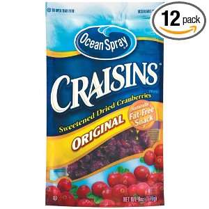 Ocean Spray Craisins, Sweetened Dried Cranberries, 6 Ounce Pouches 
