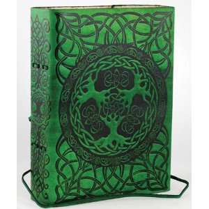  Green Tree of Life Leather Blank Book: Everything Else