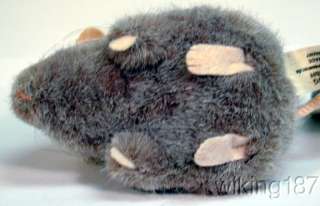 KOSEN made in GERMANY NEW GRAY MOUSE PLUSH TOY  